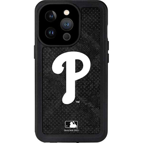 MLB Philadelphia Phillies Dark Wash iPhone 15 Pro Waterproof Case